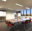 简约公司会议室纯色窗帘装修效果图片