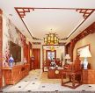 中式豪华别墅带屏风的客厅装饰图片