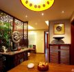 中式风格带屏风的客厅玄关装饰装修图