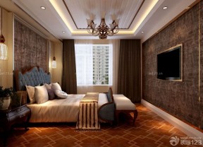 最新家装卧室双人床设计效果图片欣赏