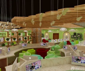世界上最豪华的网吧室内吊顶装饰设计效果图片