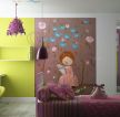 儿童房间硅藻泥背景墙的设计装修效果图片