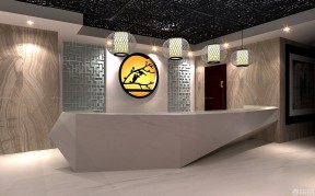 公司裝修效果圖賞析 中式背景墻
