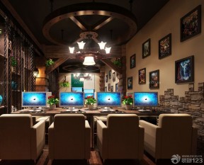 網(wǎng)吧裝修設計效果圖 吊燈圖片