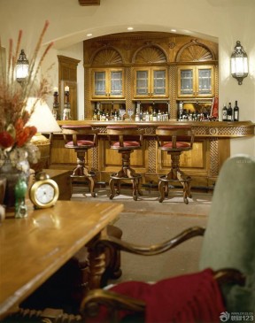 古典欧式风格家庭酒吧设计图片大全