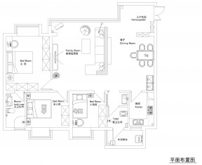 三居室房子戶型設(shè)計(jì)圖片