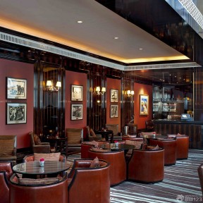 温馨酒吧设计红色墙面装修效果图片