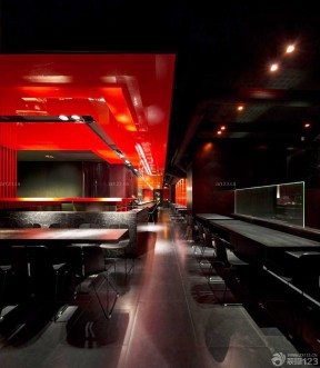 个性现代酒吧灰色地砖装修效果图片