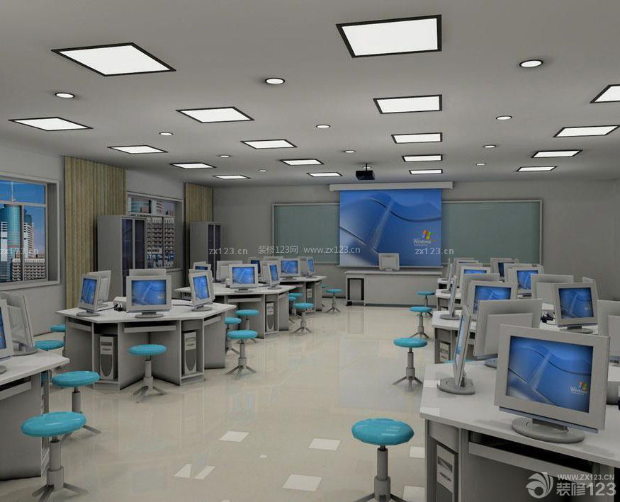 深圳市学校室内天花板装修效果图