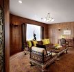 泰式风格客厅木质墙面装修效果图片