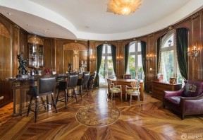 古典欧式风格家庭酒吧装修