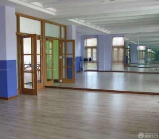 少儿学校舞蹈室设计玻璃门装修效果图片