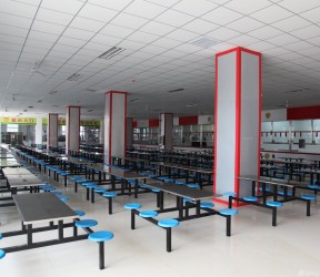 学校餐厅装修 柱子