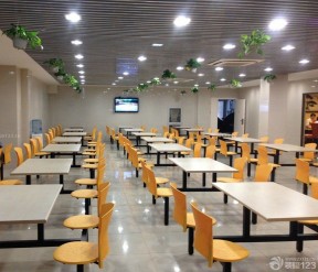 学校餐厅装修 吊顶装饰效果图