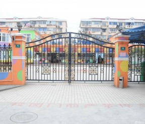 幼儿园学校大门设计 铁艺大门