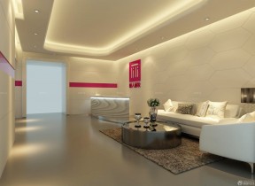 现代感公司沙发背景墙效果图