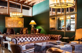 精美复古酒吧设计欧式沙发装修效果图片