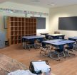 小型学校浅色木地板装修设计实景图