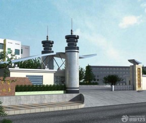 大型学校大门设计装修效果图片2023