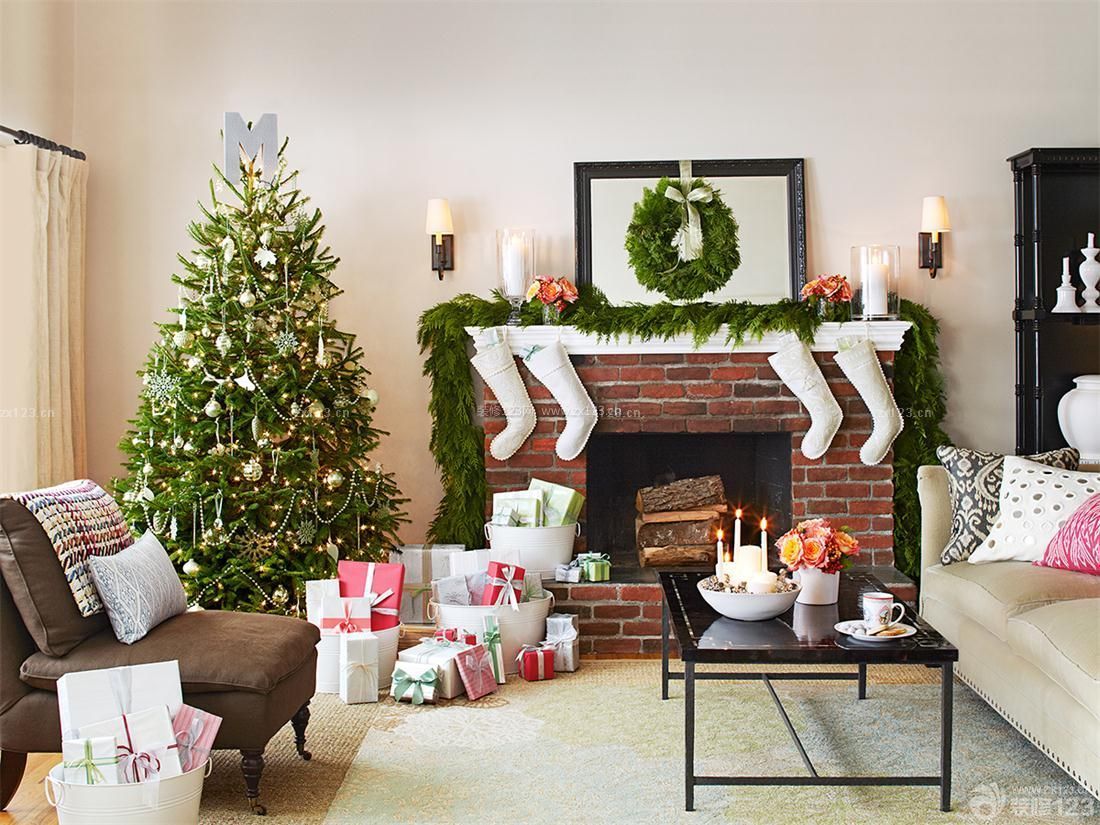 家装客厅圣诞节布置设计