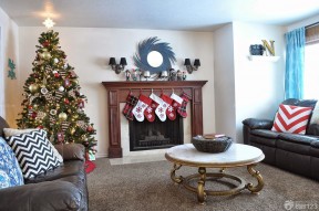 圣诞节布置 小客厅装修效果图片