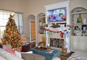 圣诞节布置 小客厅装修效果图片
