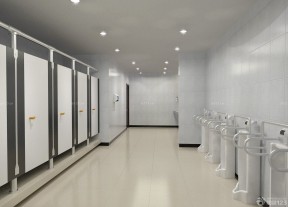 商场厕所装修效果图 白色瓷砖贴图