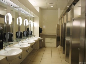 商场厕所装修效果图 镜前灯