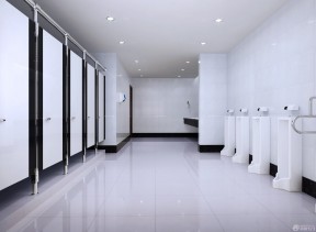 商场厕所装修效果图 白色地砖装修效果图片