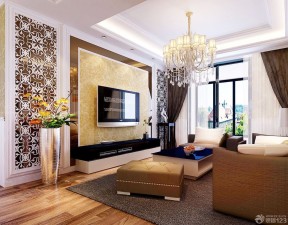 客廳簡(jiǎn)歐裝修效果圖 吊燈圖片