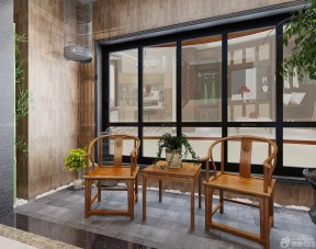 客廳陽(yáng)臺(tái)裝修效果圖欣賞 靠背椅裝修效果圖片