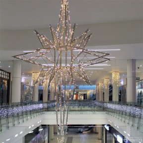 圣诞节商场装饰 吊灯装修效果图片