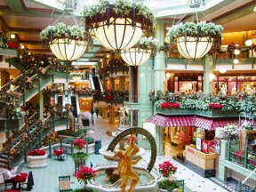 美式风格圣诞节商场布置