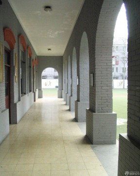 国外学校走廊设计装修效果图片大全