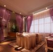 泰式美容院紫色窗帘装修设计效果图片