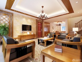 中式家裝效果圖客廳 室內(nèi)裝修與設(shè)計