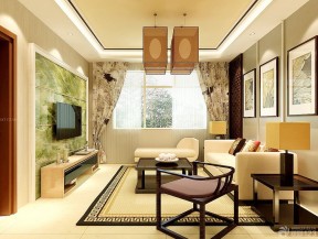 中式家裝效果圖客廳 靠背椅裝修效果圖片