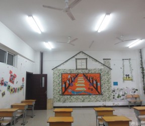 沈阳学校室内背景墙设计装修效果图片
