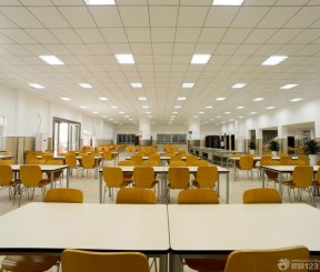 2023学校食堂集成吊顶装修效果图图片