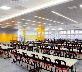 学校食堂装修效果图 吊顶装修效果图2020