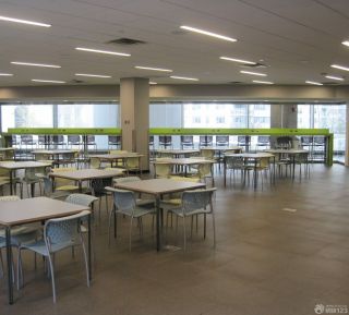 大学学校食堂餐桌椅子装修效果图片