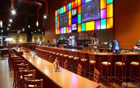 大气的酒吧吧台效果图 酒吧灯光设计