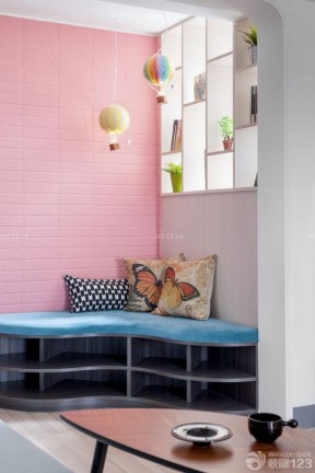 田园风格粉色墙面装修效果图片