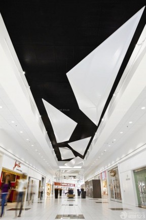 商场走廊吊顶装修效果图 吊顶设计装修效果图片