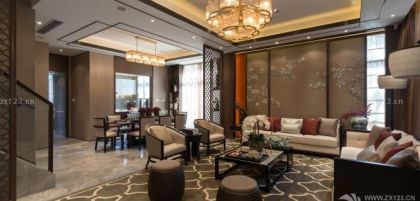 現(xiàn)代新中式客廳背景墻裝修設(shè)計(jì)圖片