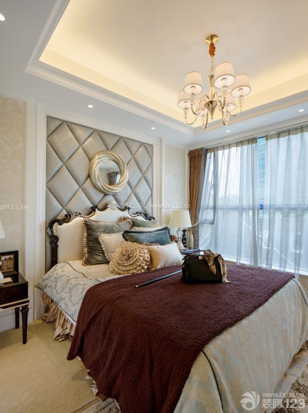 新古典欧式风格卧室床头背景墙欣赏