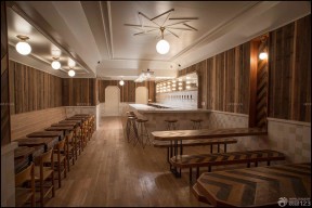 日本酒吧装修 原木地板装修效果图片