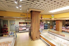 商场柱子装饰效果图 超市柱子装修效果图