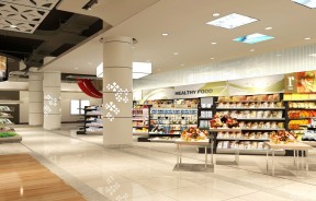 商场柱子装饰效果图 超市设计