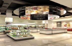 商场柱子装饰效果图 蔬菜超市装修效果图